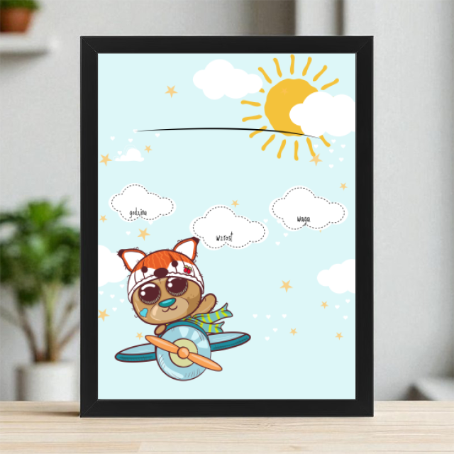 Plakaty 30cm x 40cm - Miś lotnik