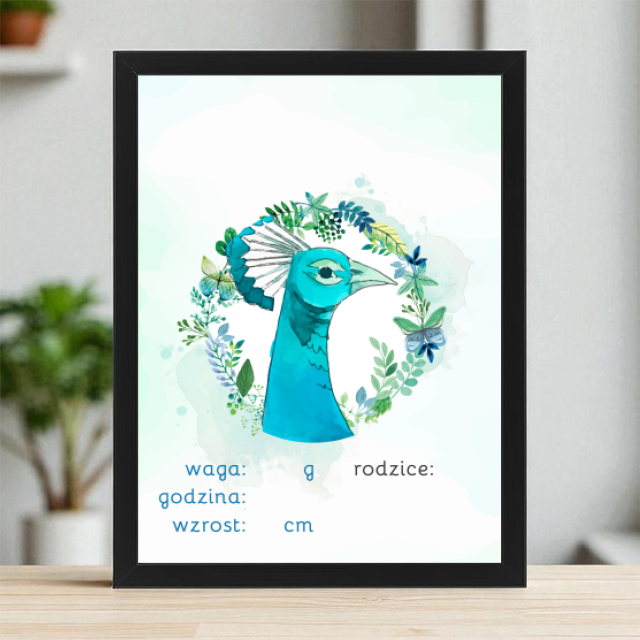 Plakaty 30cm x 40cm - Bajeczny paw