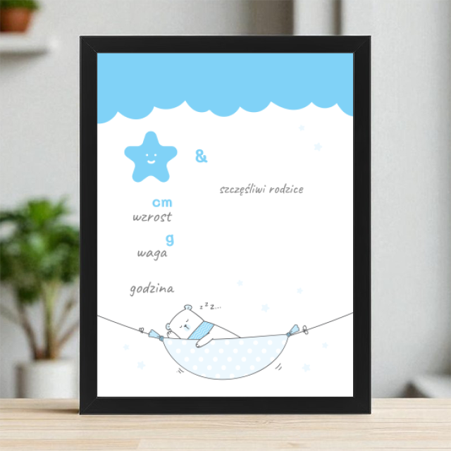 Plakaty 30cm x 40cm - Gwieździste sny niebieskie