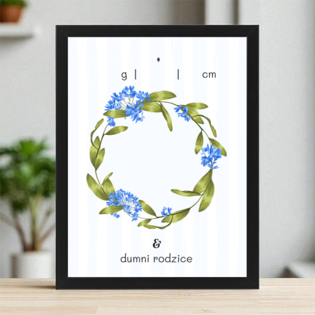 Plakaty 30cm x 40cm - Niebieskie kwiaty