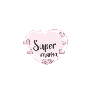 Kubki personalizowane - Super mama - Serce