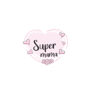 Kubki personalizowane - Super mama - Serce