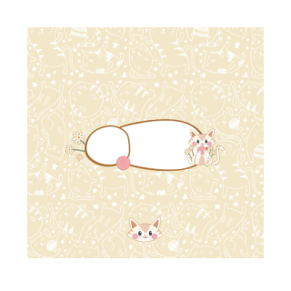 Krówki - Kotek na kremowym tle