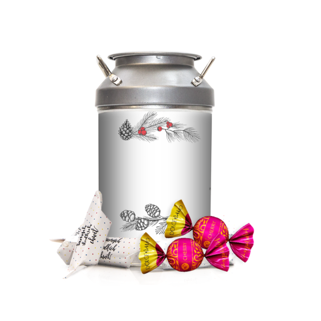 Krówki w kance - Leśne gałązki z żurawiną