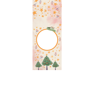 Torebki na cukierki - Choinka i gwiazdki (kraft) (5 szt)