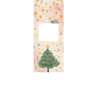 Torebki na cukierki - Choinka i gwiazdki (kraft) (5 szt)