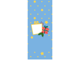 Torebki na cukierki - Sanie z prezentami (kraft) (5 szt)