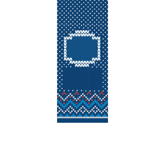 Torebki na cukierki - Świąteczny sweterek (kraft) (5 szt)