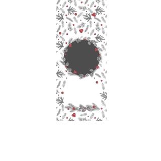 Torebki na cukierki - Leśne gałązki z żurawiną (kraft) (5 szt)