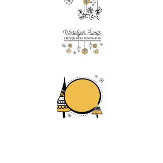 Torebki na cukierki - Rysunkowe choinki (kraft) (5 szt)