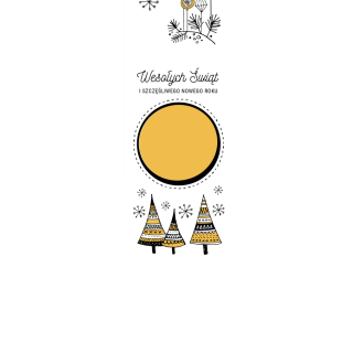 Torebki na cukierki - Rysunkowe choinki (kraft) (5 szt)