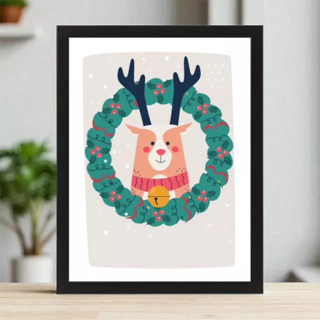 Plakaty 30cm x 40cm - Reniferek