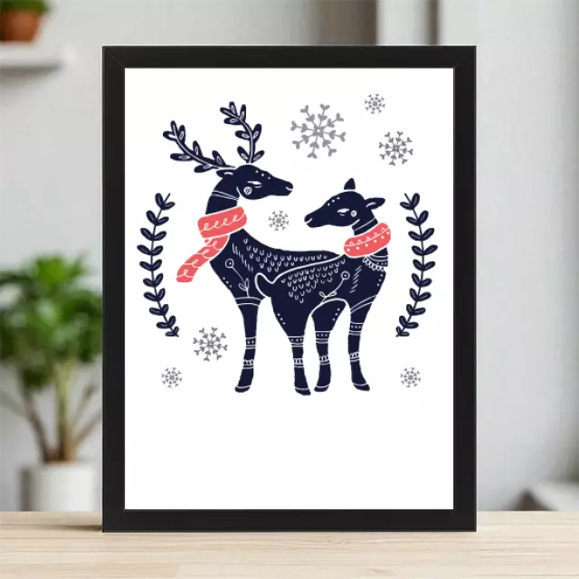 Plakaty 30cm x 40cm - Renifery