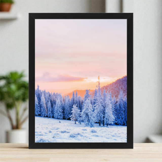 Plakaty 30cm x 40cm - Zimowy zachód słońca