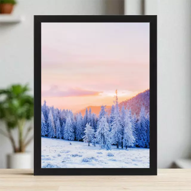 Plakaty 30cm x 40cm - Zimowy zachód słońca