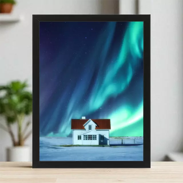 Plakaty 30cm x 40cm - Zorza nad domkiem