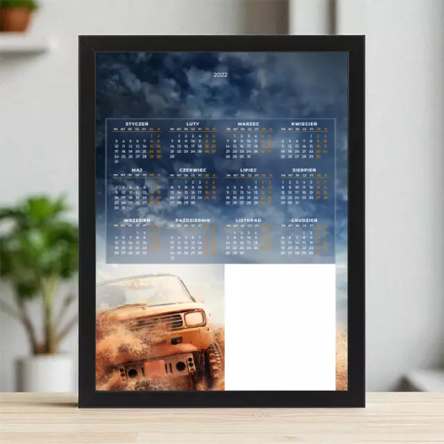 Plakaty 30cm x 40cm - Żółty jeep