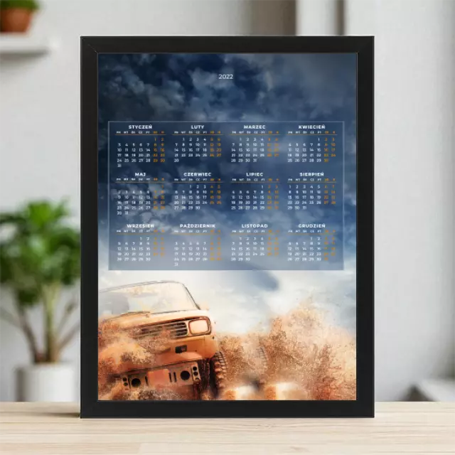 Plakaty 30cm x 40cm - Żółty jeep