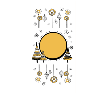 Słodkie pudełka - Rysunkowe choinki