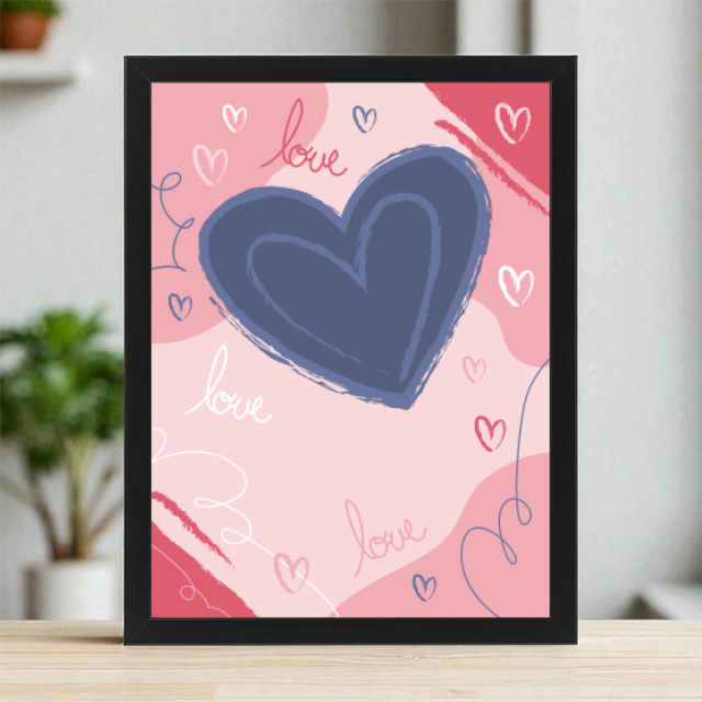 Plakaty 30cm x 40cm - Malowane serca