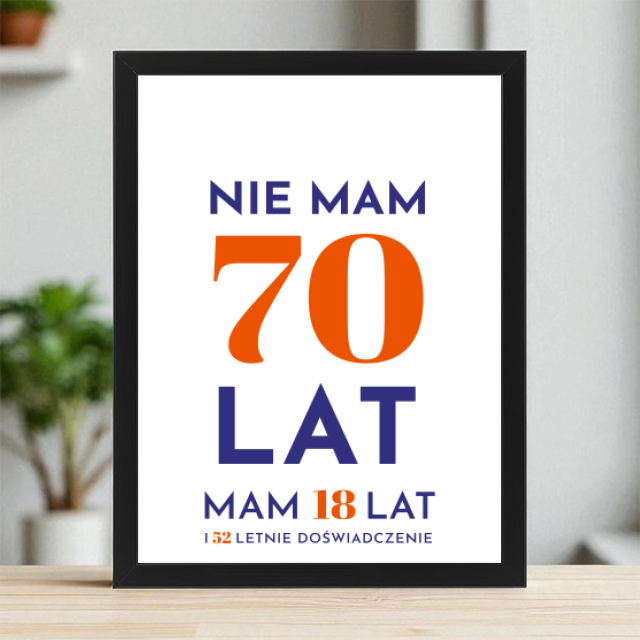 Plakaty 30cm x 40cm - 70 lat doświadczenia