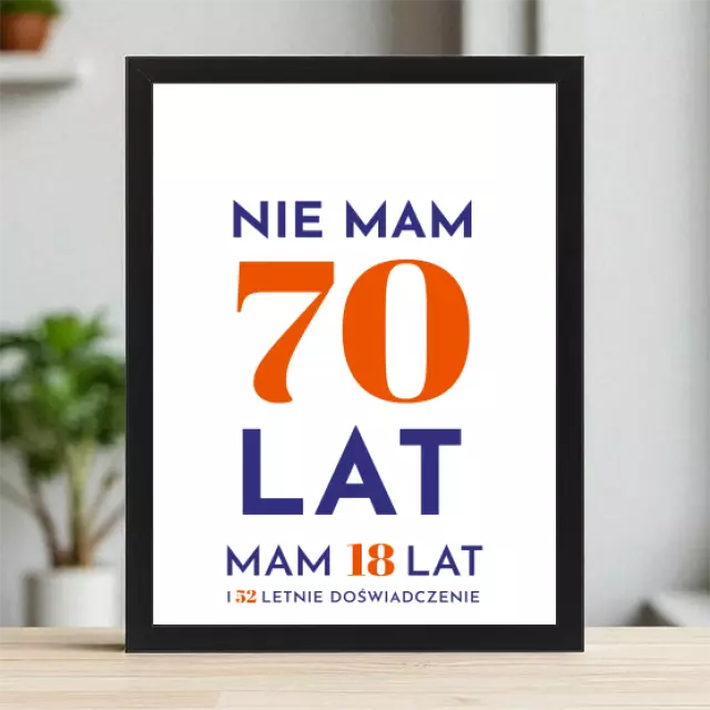 Plakaty 30cm x 40cm - 70 lat doświadczenia