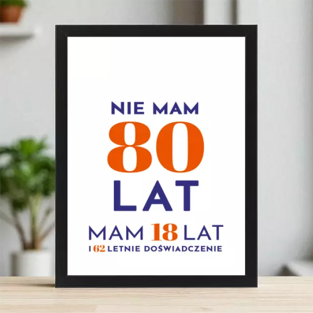 Plakaty 30cm x 40cm - 80 lat doświadczenia