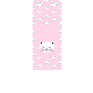 Torebki na cukierki - Różowe kotki (kraft) (5 szt)