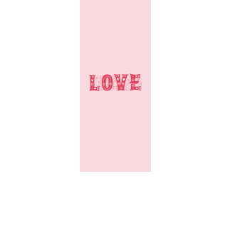 Torebki na cukierki - LOVE - różowy (5 szt)