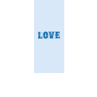 Torebki na cukierki - LOVE - niebieski (kraft) (5 szt)