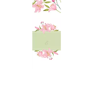 Torebki na cukierki - Delikatne różowe kwiaty (5 szt)