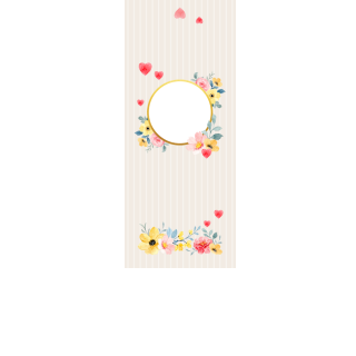 Torebki na cukierki - Malowane serca (kraft) (5 szt)