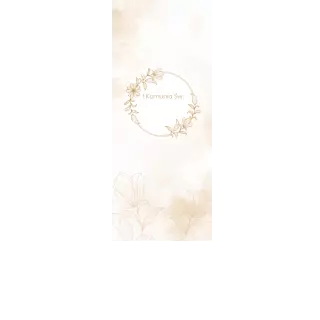 Torebki na cukierki - Pozłacane kwiaty (kraft) (5 szt)