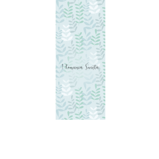 Torebki na cukierki - Niebieskie listki (kraft) (5 szt)