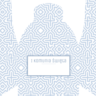 Słodkie kuferki - Jasnoniebieski ornament