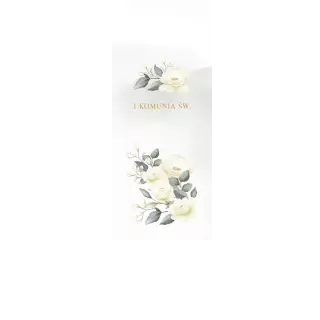 Torebki na cukierki - Białe róże (kraft) (5 szt)