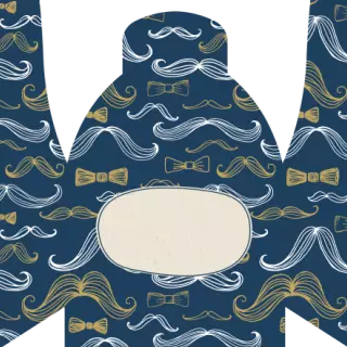 Słodkie kuferki - Rysowane wąsy i muszka