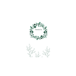 Torebki na cukierki - Zielony wianek komunijny (kraft) (5 szt)