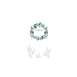 Torebki na cukierki - Zielony wianek komunijny (kraft) (5 szt)