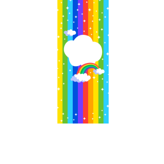 Torebki na cukierki - Tęczowa kraina (kraft) (5 szt)