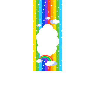 Torebki na cukierki - Tęczowa kraina (kraft) (5 szt)