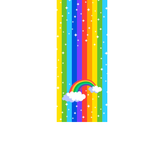 Torebki na cukierki - Tęczowa kraina (kraft) (5 szt)