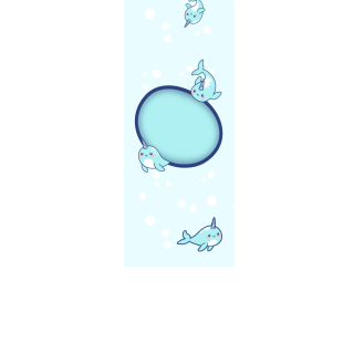 Torebki na cukierki - Radosny narwal (kraft) (5 szt)