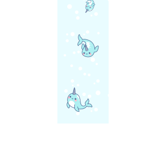 Torebki na cukierki - Radosny narwal (5 szt)