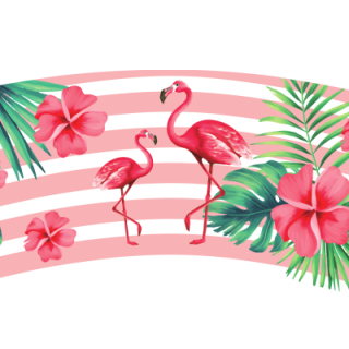Kubki papierowe - Flamingi