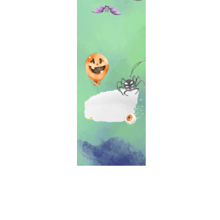 Torebki na cukierki - Malowane Halloween (kraft) (5 szt)