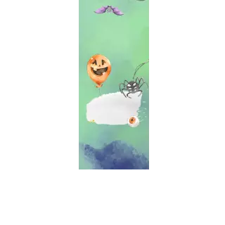 Torebki na cukierki - Malowane Halloween (kraft) (5 szt)