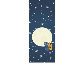 Torebki na cukierki - Kot na księżycu (5 szt)